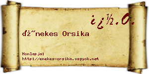 Énekes Orsika névjegykártya